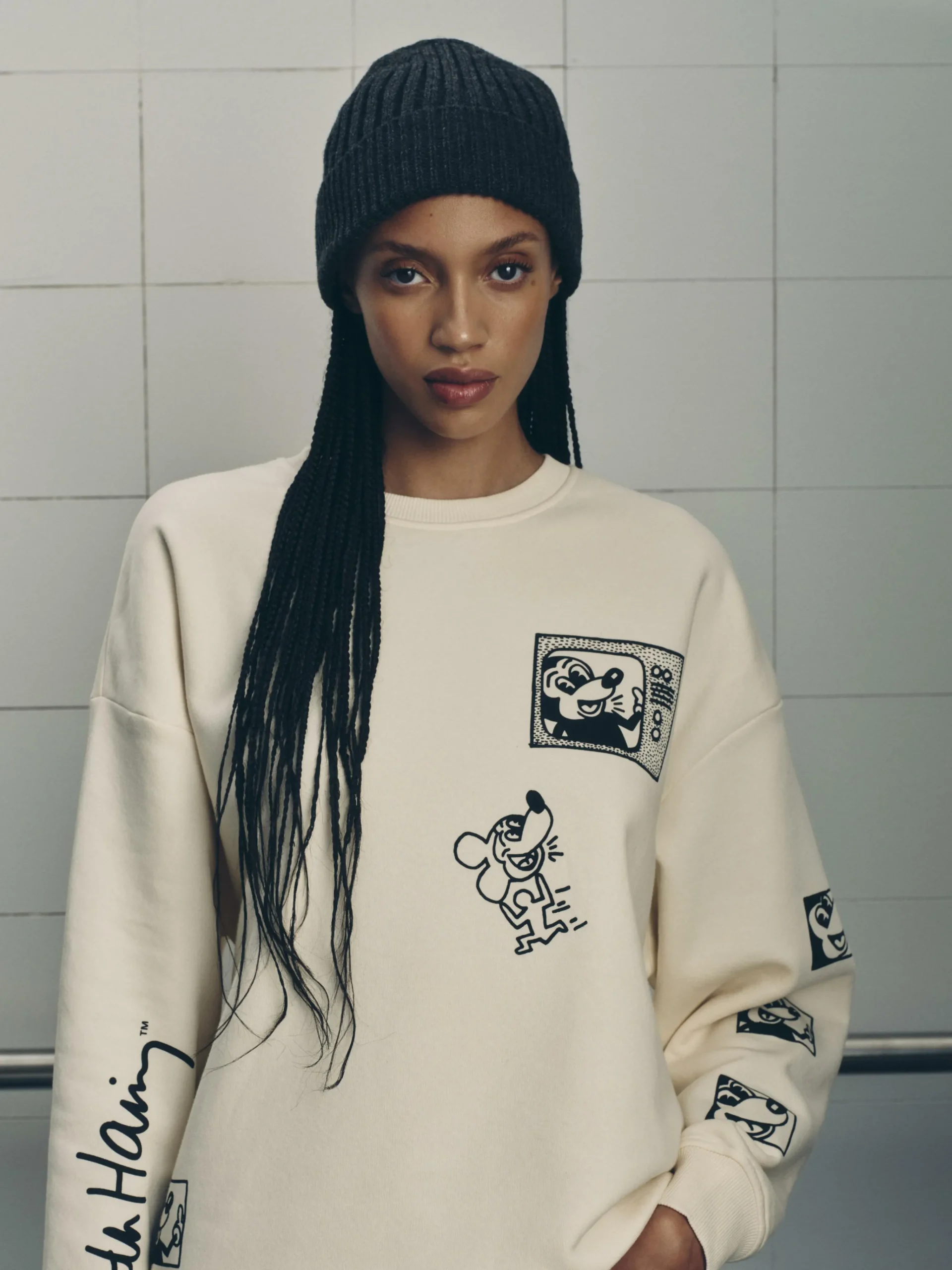 New „Disney Micky Maus X Keith Haring“ Sweatshirt Damen Hoodies Und Sweatshirts
