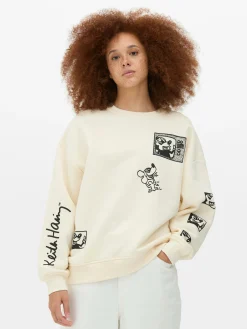 New „Disney Micky Maus X Keith Haring“ Sweatshirt Damen Hoodies Und Sweatshirts