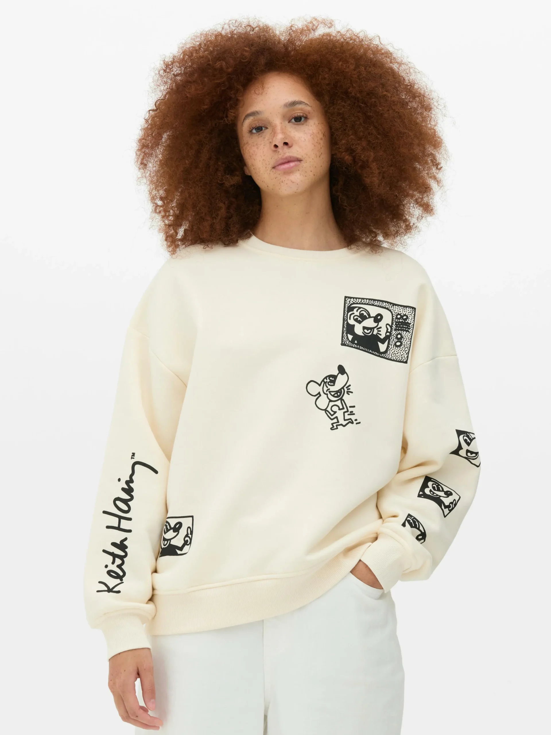 New „Disney Micky Maus X Keith Haring“ Sweatshirt Damen Hoodies Und Sweatshirts