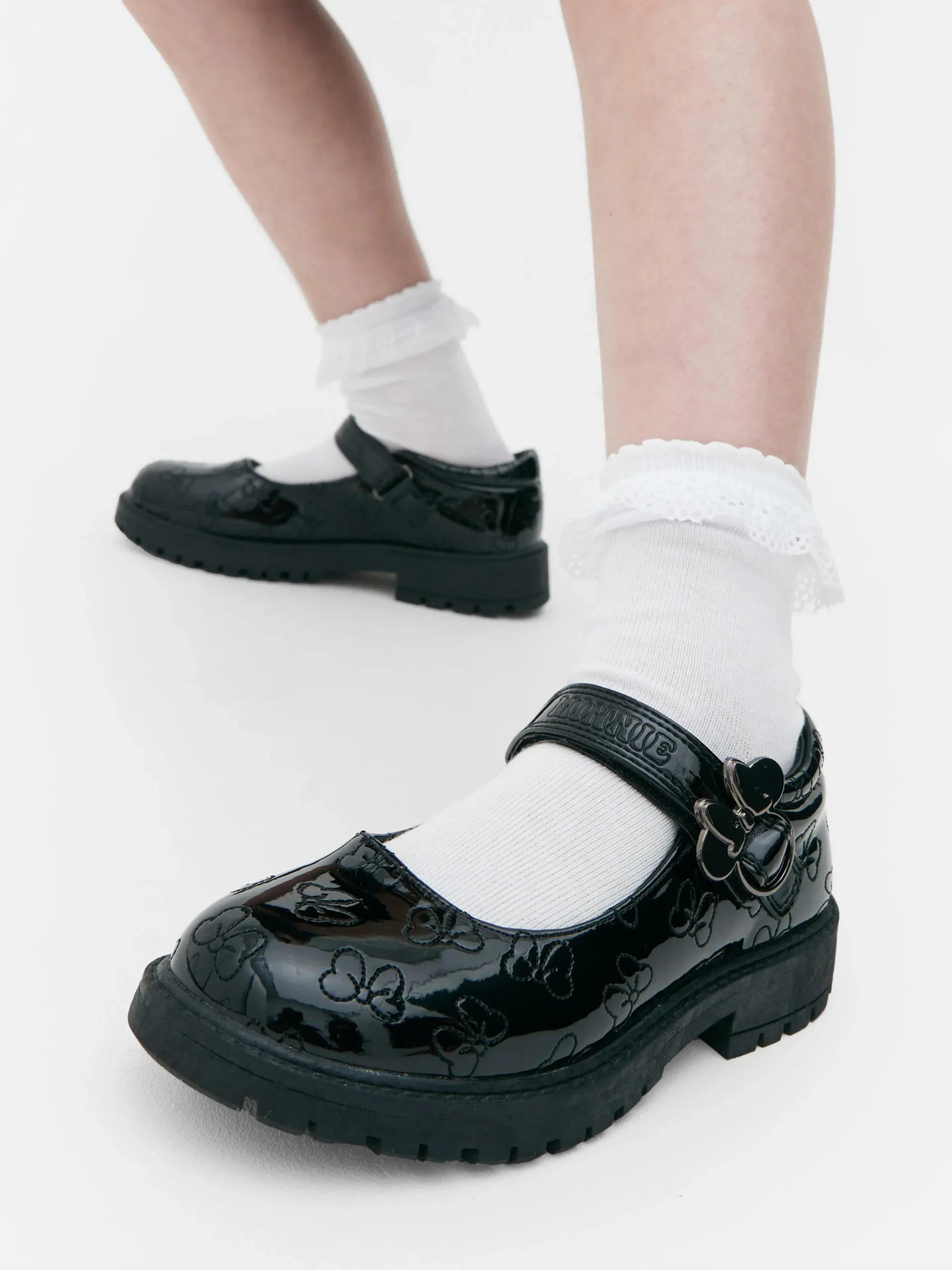 New „Disney Minnie Maus“ Schulschuhe In Lackoptik Kinder Flache Schuhe