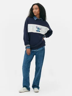 Best „Disney Stitch“ Sweatshirt Mit Kontrasttext Damen Hoodies Und Sweatshirts