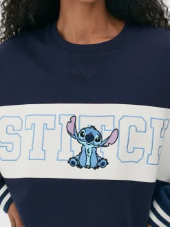 Best „Disney Stitch“ Sweatshirt Mit Kontrasttext Damen Hoodies Und Sweatshirts