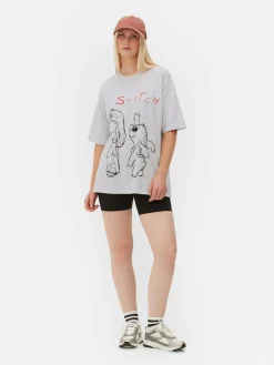 New „Disney Stitch“ T-Shirt Im Oversized-Look Damen Tops Und T-Shirts