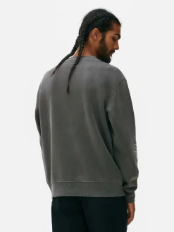 Hot „Disney“ Sweatshirt In Acid-Wash-Optik Herren Grafik-T-Shirts Und -Sweatshirts|Hoodies Und Sweatshirts