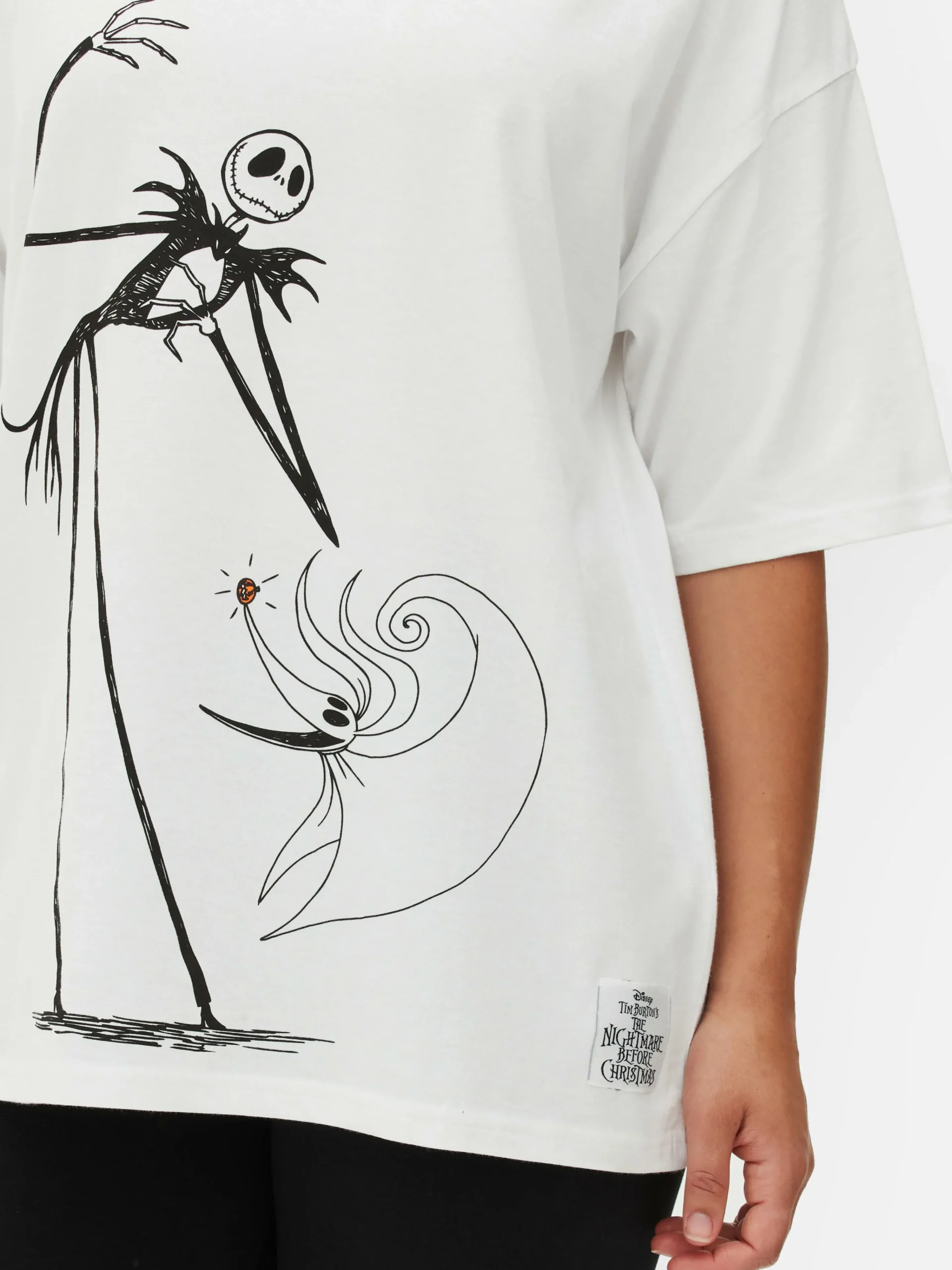 Sale „Disney The Nightmare Before Christmas“ T-Shirt Im Oversized-Look Damen The Nightmare Before Christmas|Halloween Alle