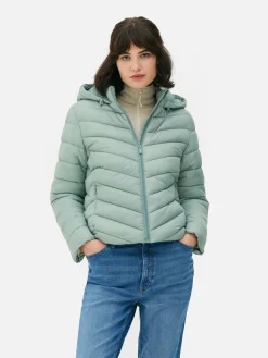 Sale Dünne Pufferjacke Mit Kapuze Damen Jacken Und Mäntel
