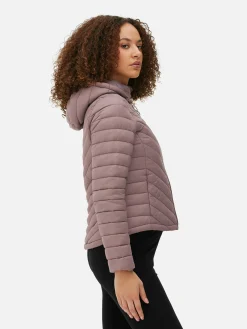 Dünne Pufferjacke Mit Kapuze Damen Jacken Und Mäntel