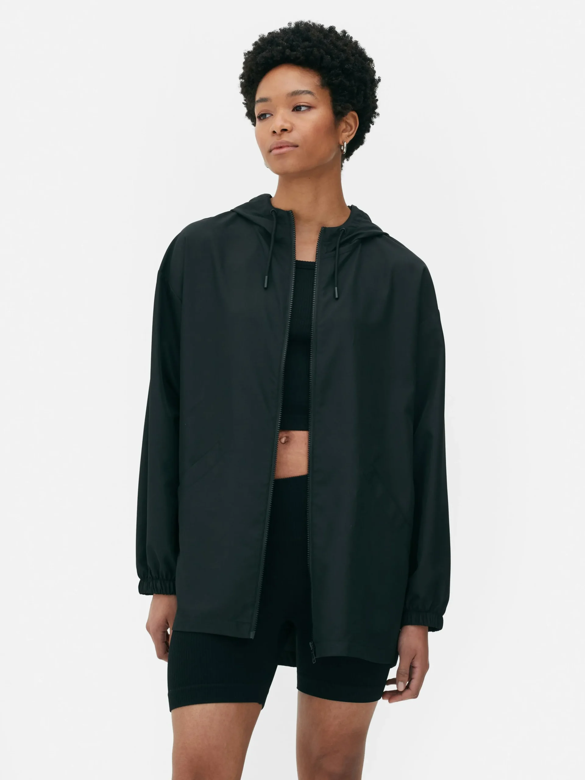 Online Dünner Parka-Regenmantel Mit Kapuze Damen Jacken Und Mäntel