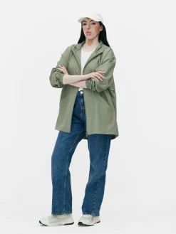 Hot Dünner Parka-Regenmantel Mit Kapuze Damen Jacken Und Mäntel