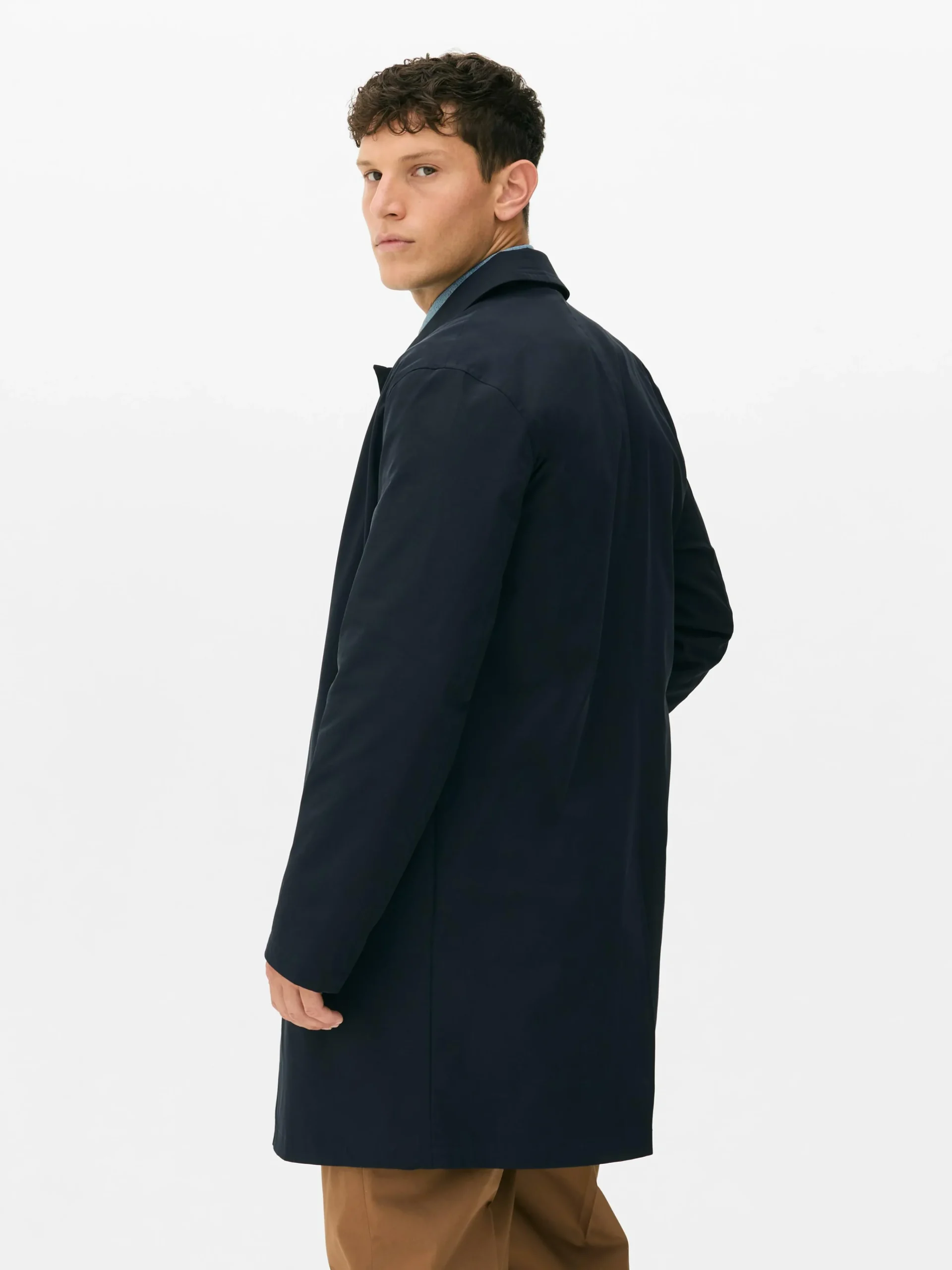 Clearance Einreihiger, Langer Mac Herren Jacken Und Mäntel