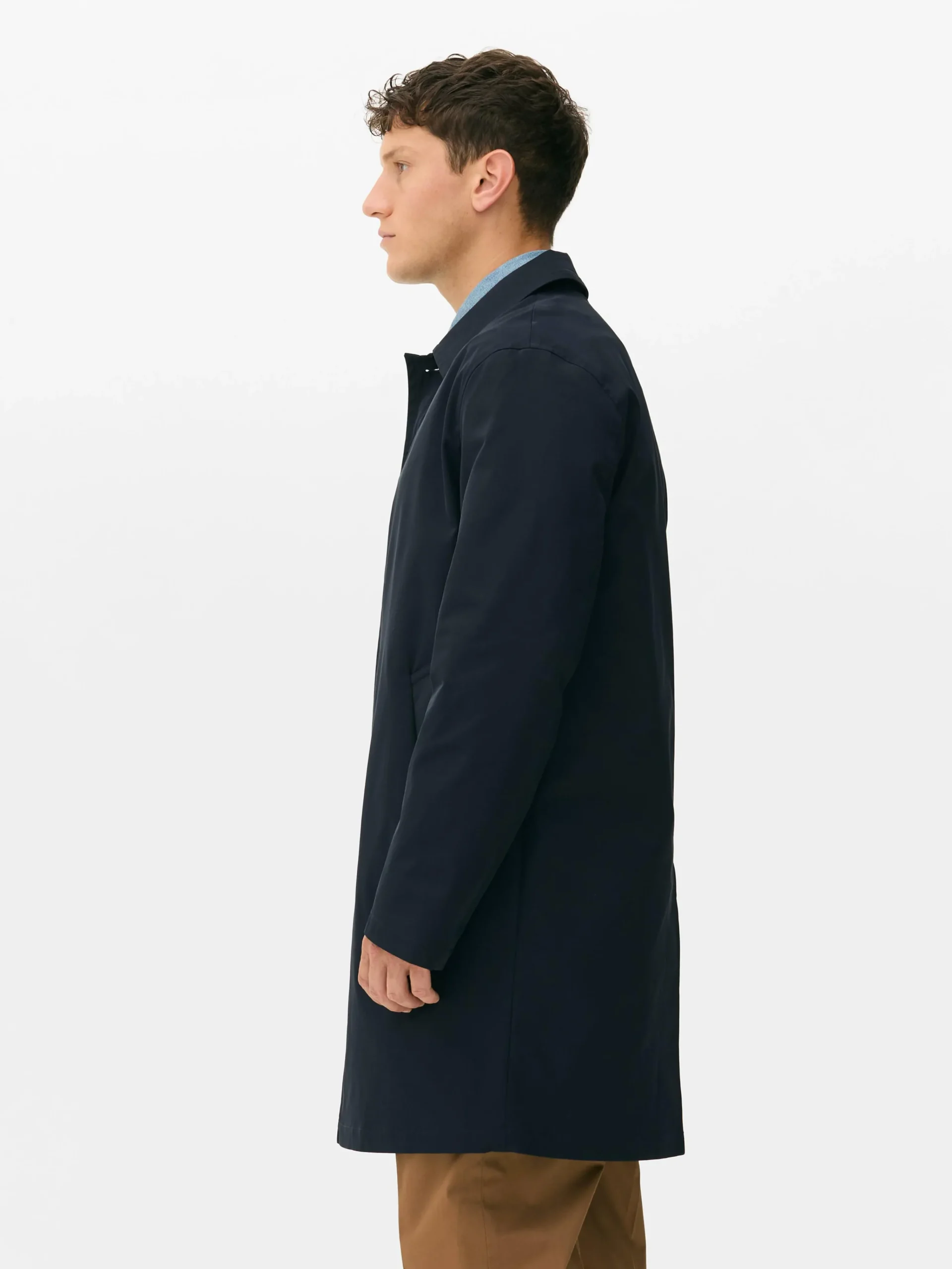 Clearance Einreihiger, Langer Mac Herren Jacken Und Mäntel