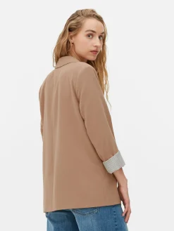 Online Eleganter Blazer Mit Offener Front Damen Blazer