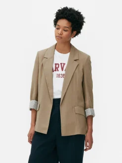 Best Eleganter Blazer Mit Offener Front Damen Blazer