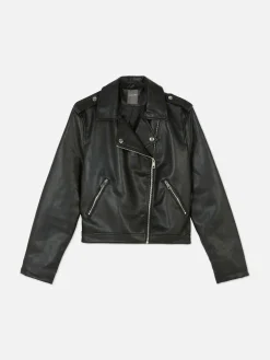 Sale Essential Bikerjacke Aus Kunstleder Damen Jacken Und Mäntel