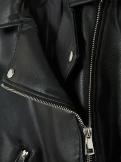 Sale Essential Bikerjacke Aus Kunstleder Damen Jacken Und Mäntel