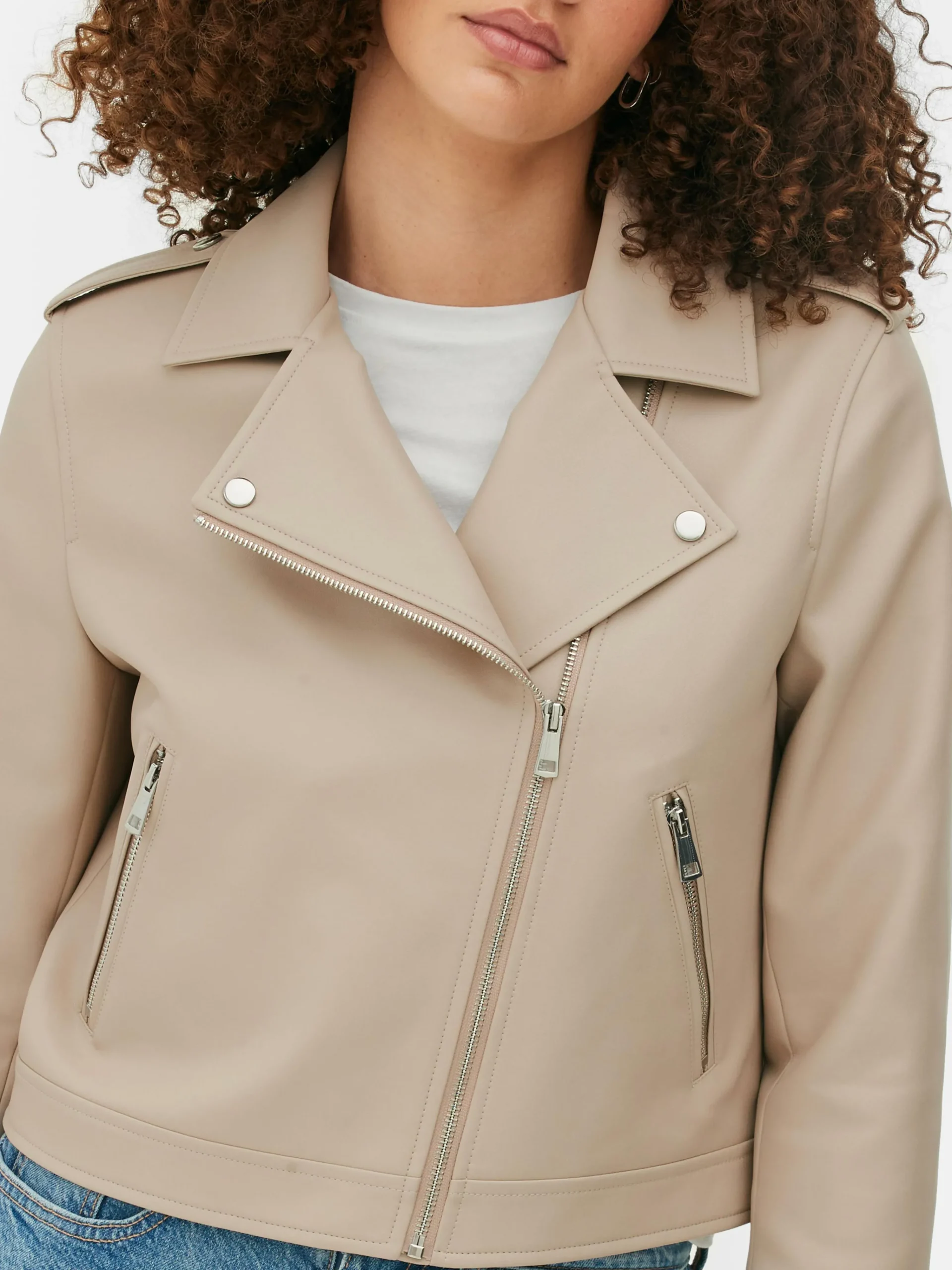 Hot Essential Bikerjacke Aus Kunstleder Damen Jacken Und Mäntel