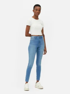 Sale Essential Skinny-Jeans Mit Mittelhohem Bund Damen Denim|Jeans