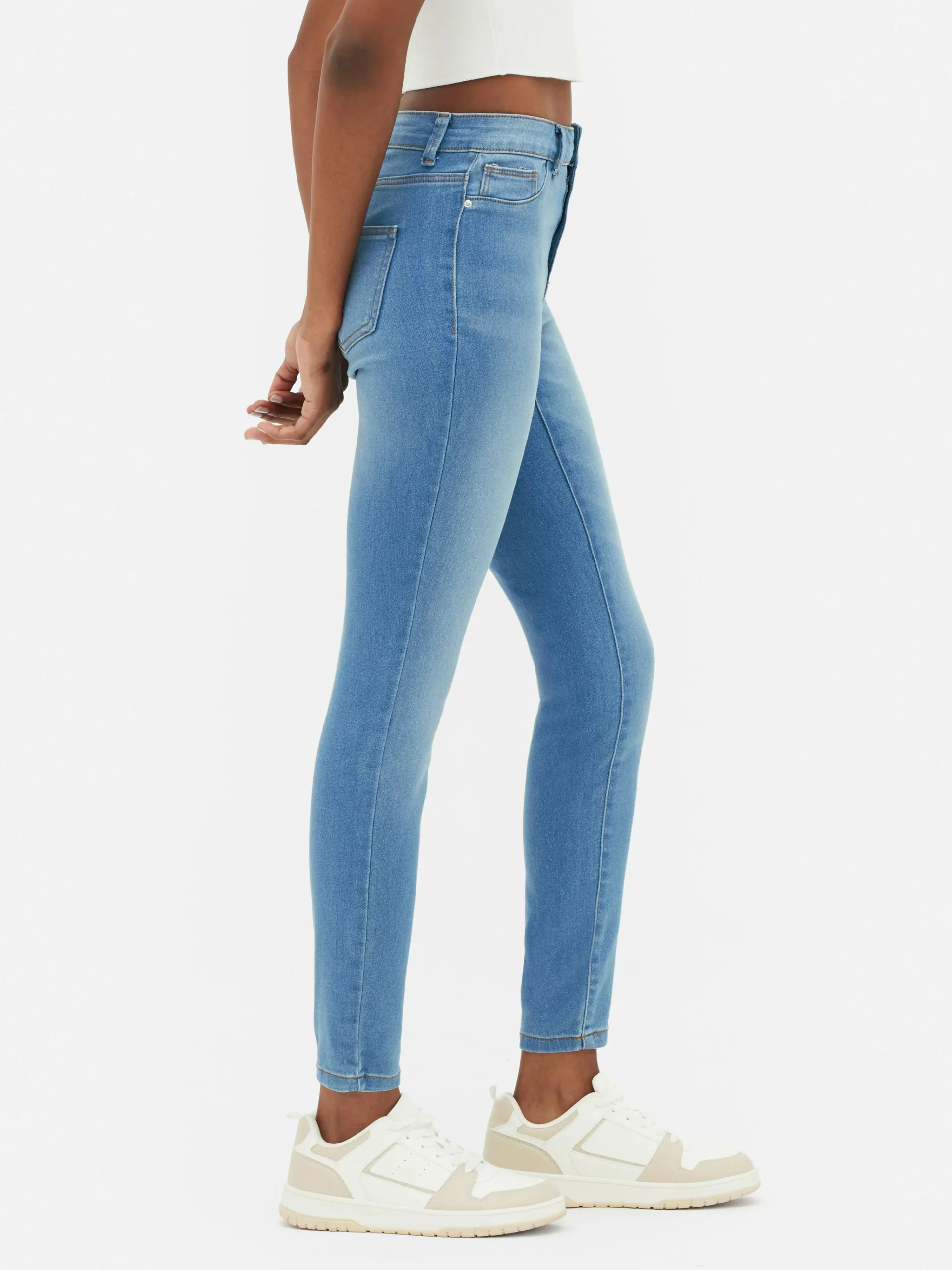 Sale Essential Skinny-Jeans Mit Mittelhohem Bund Damen Denim|Jeans