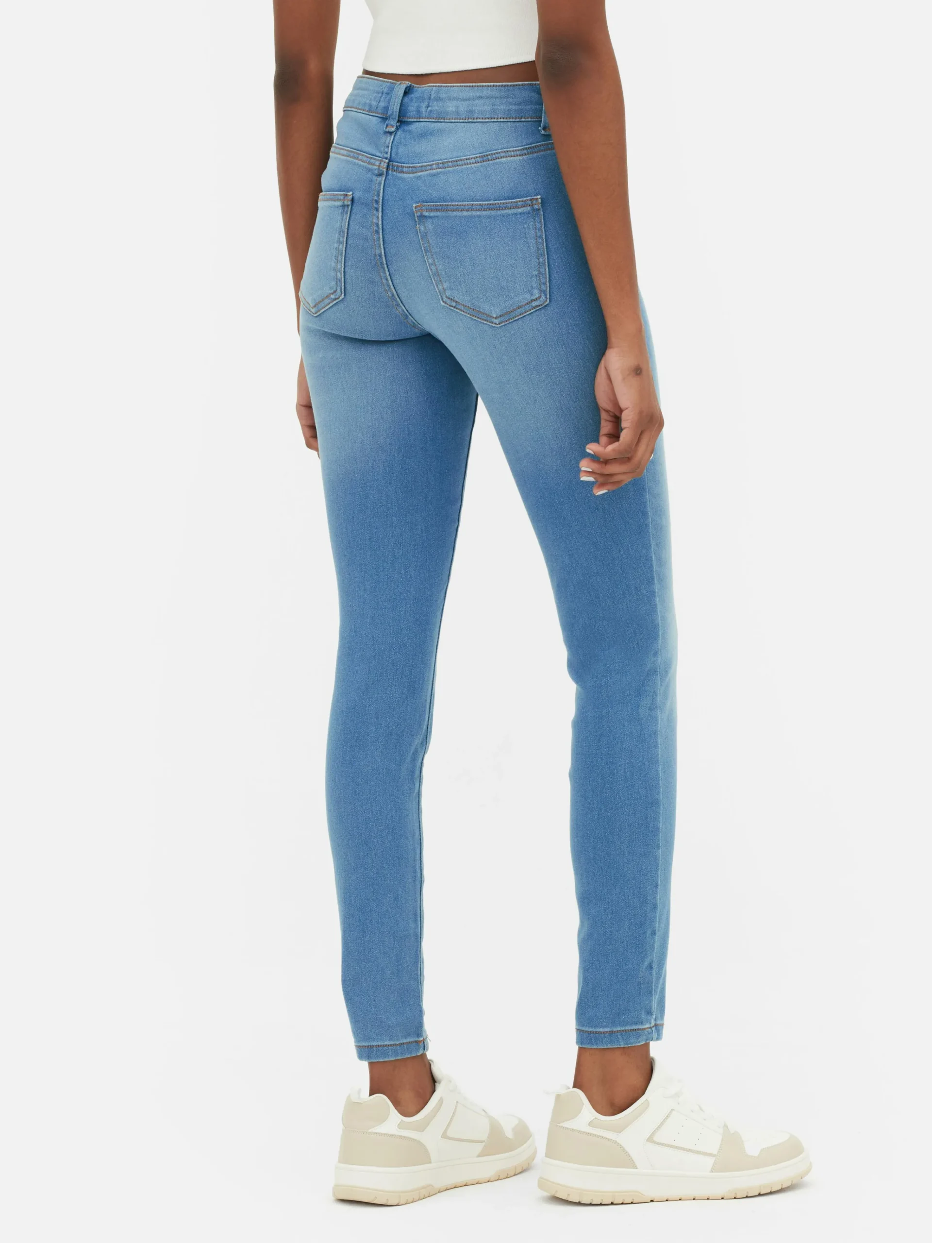 Sale Essential Skinny-Jeans Mit Mittelhohem Bund Damen Denim|Jeans
