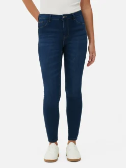 Best Essential Skinny-Jeans Mit Mittelhohem Bund Damen Denim|Jeans