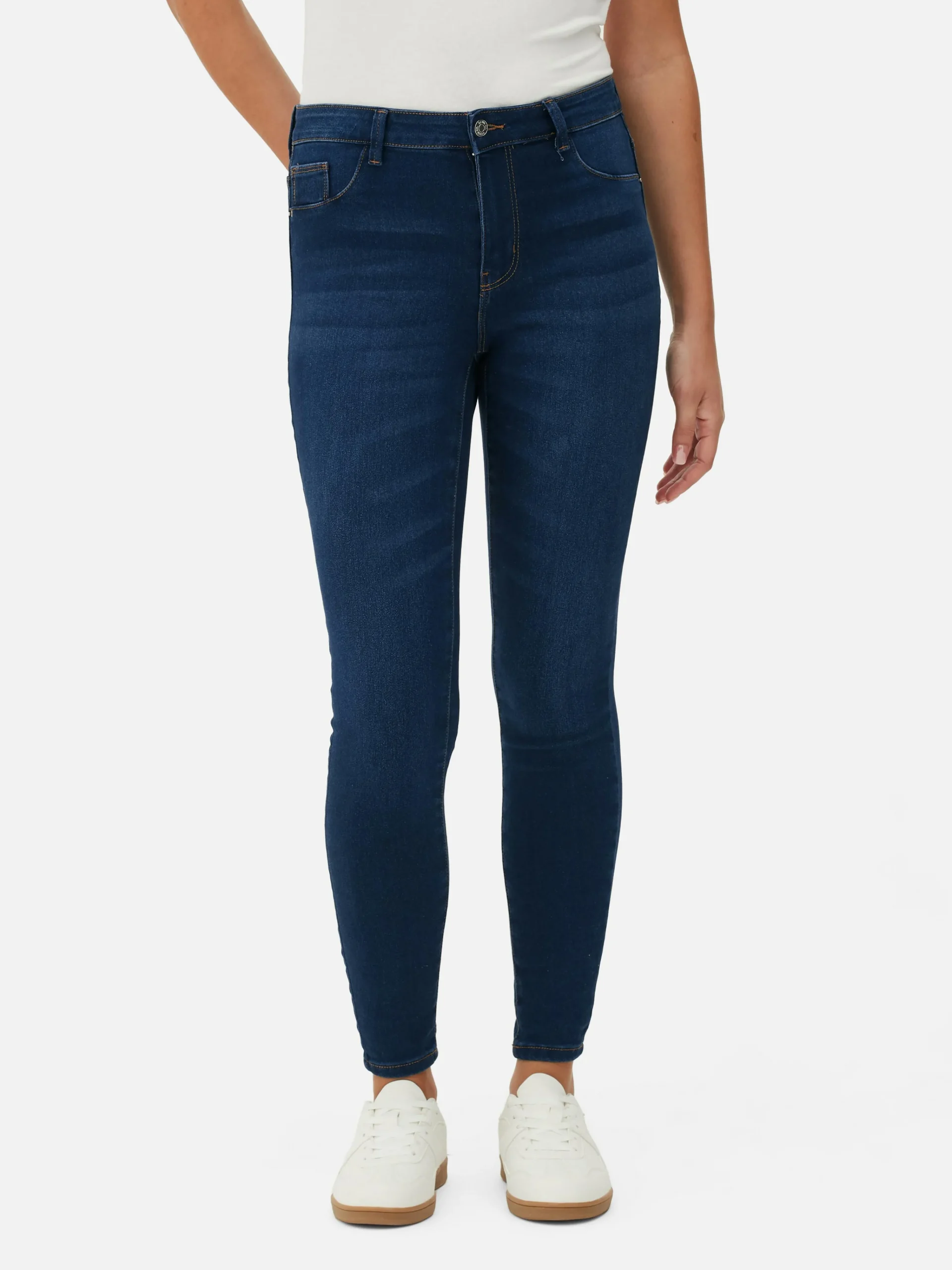Best Essential Skinny-Jeans Mit Mittelhohem Bund Damen Denim|Jeans