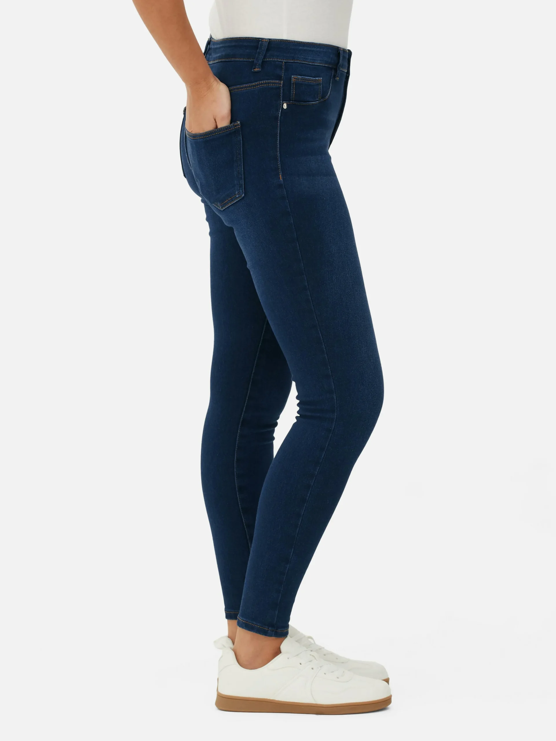 Best Essential Skinny-Jeans Mit Mittelhohem Bund Damen Denim|Jeans