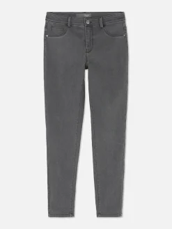 Online Essential Skinny-Jeans Mit Mittelhohem Bund Damen Denim|Jeans