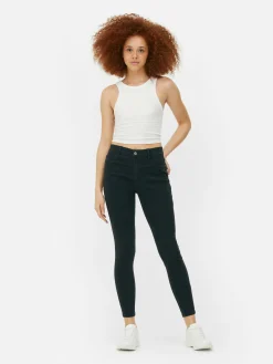 Discount Essential Skinny-Jeans Mit Mittelhohem Bund Damen Jeans