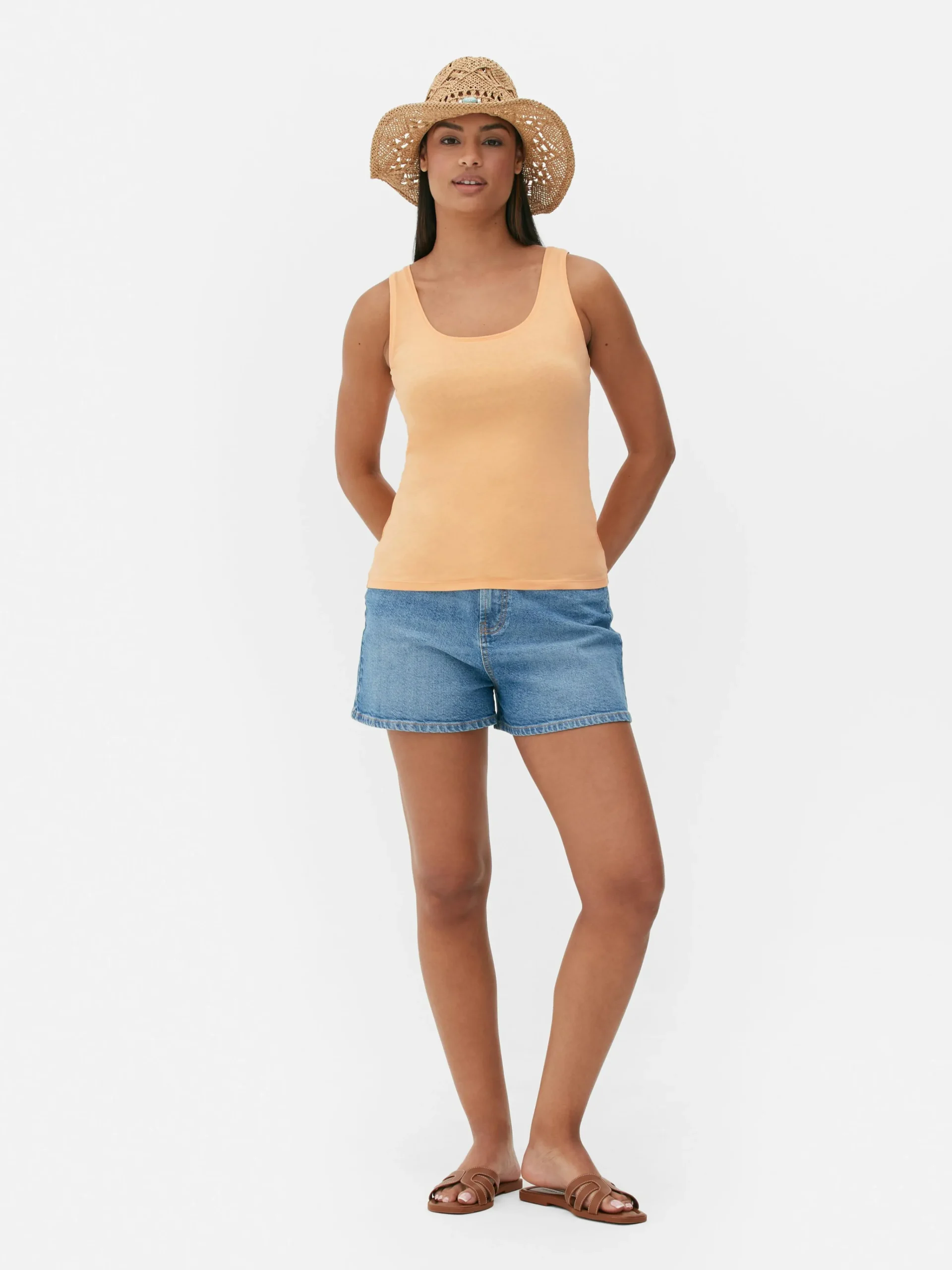 Clearance Essential Stretch-Trägerhemd Mit U-Ausschnitt Damen Tops Und T-Shirts