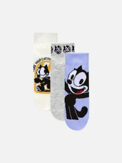 New „Felix Der Kater“ Sneakersocken, 3er-Pack Damen Socken