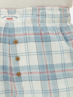 Sale Flanell-Schlafanzughose Mit Karomuster Damen Schlafanzughosen