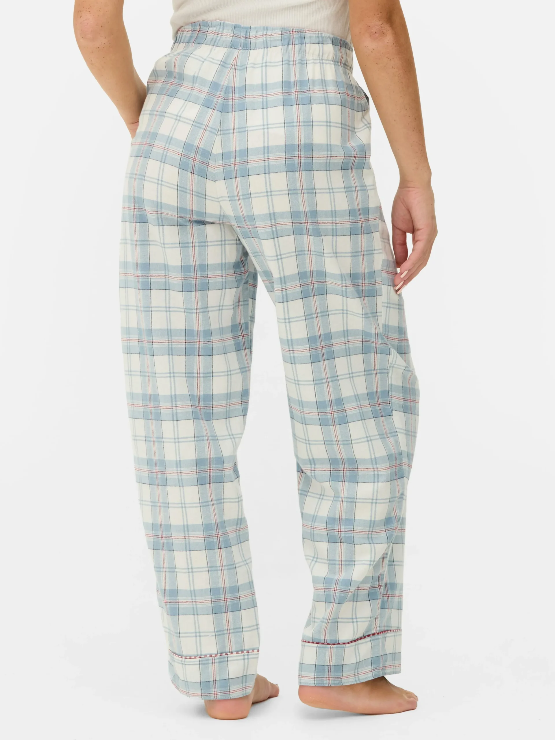 Sale Flanell-Schlafanzughose Mit Karomuster Damen Schlafanzughosen