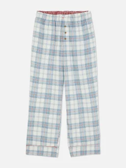 Sale Flanell-Schlafanzughose Mit Karomuster Damen Schlafanzughosen