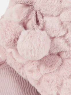 Best Flauschige Hausstiefel Mit Bommeln Damen Hausschuhe