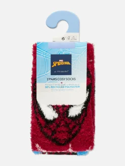 Discount Flauschige „Marvel Spider-Man“ Socken, 2er-Pack Kinder Socken