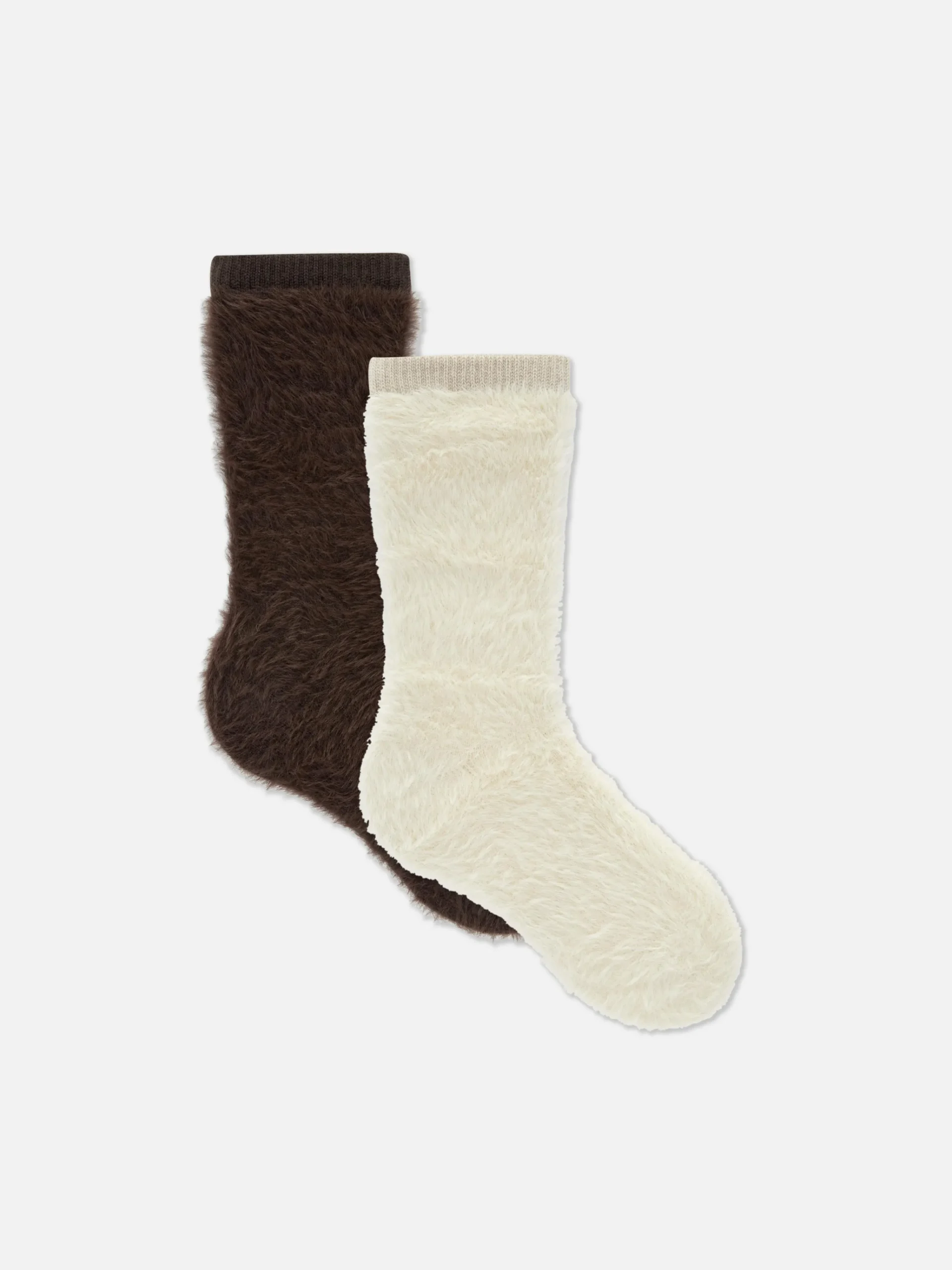 Online Flauschige Socken, 2er-Pack Damen Hausschuhe|Socken
