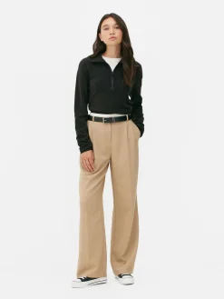 Discount Fleecejacke Mit Halbem Reißverschluss Damen Pullover Und Cardigans