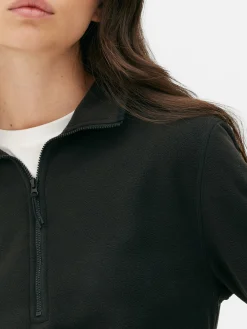 Discount Fleecejacke Mit Halbem Reißverschluss Damen Pullover Und Cardigans