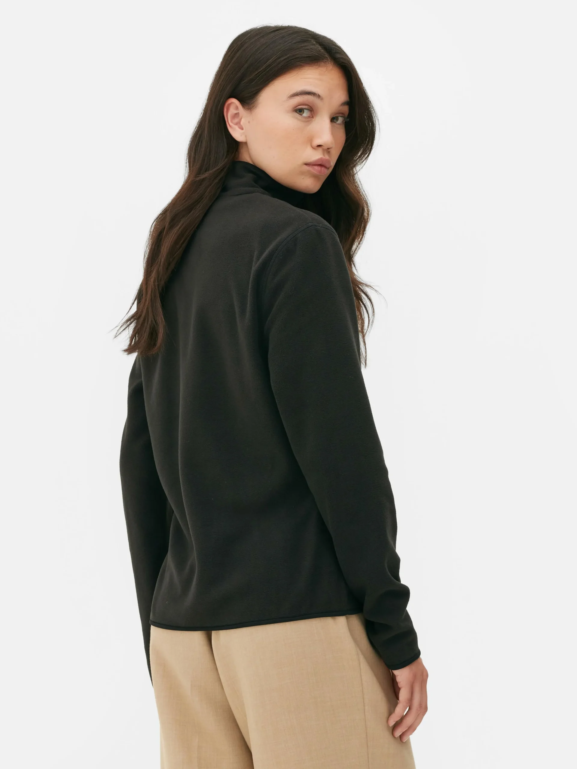 Discount Fleecejacke Mit Halbem Reißverschluss Damen Pullover Und Cardigans