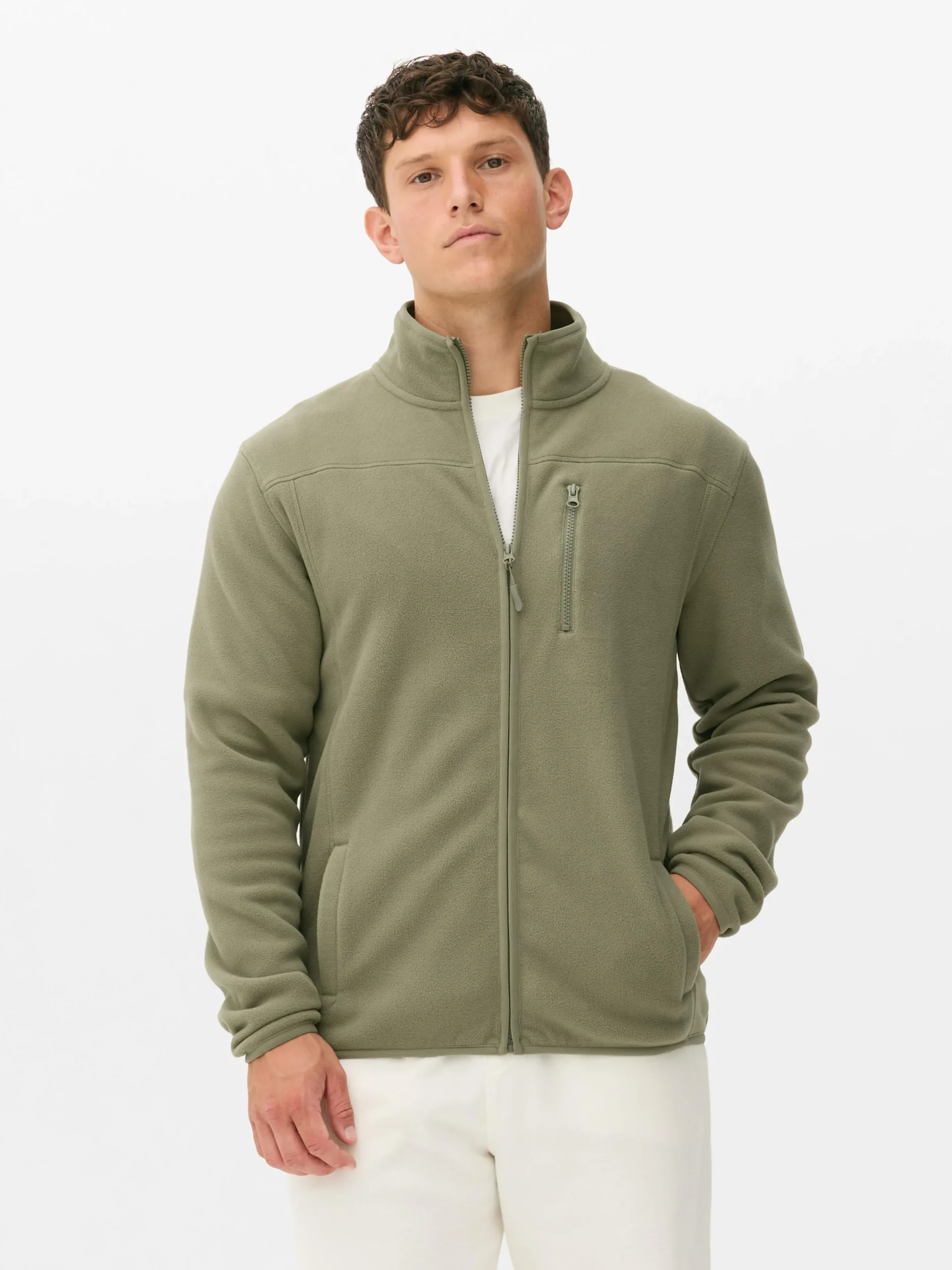 Clearance Fleecejacke Mit Trichterkragen Und Reißverschluss Herren Jacken Und Mäntel