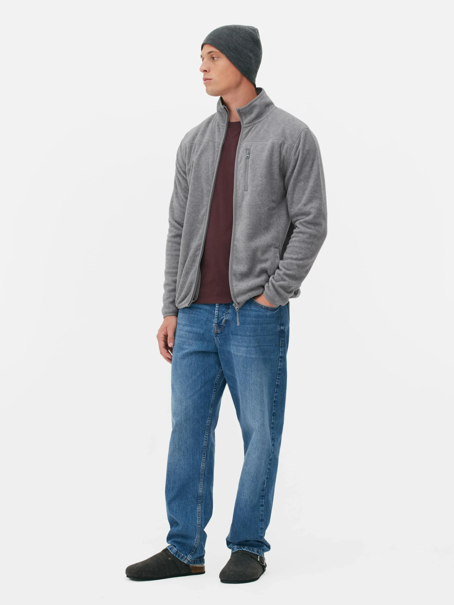 Discount Fleecejacke Mit Trichterkragen Und Reißverschluss Herren Jacken Und Mäntel