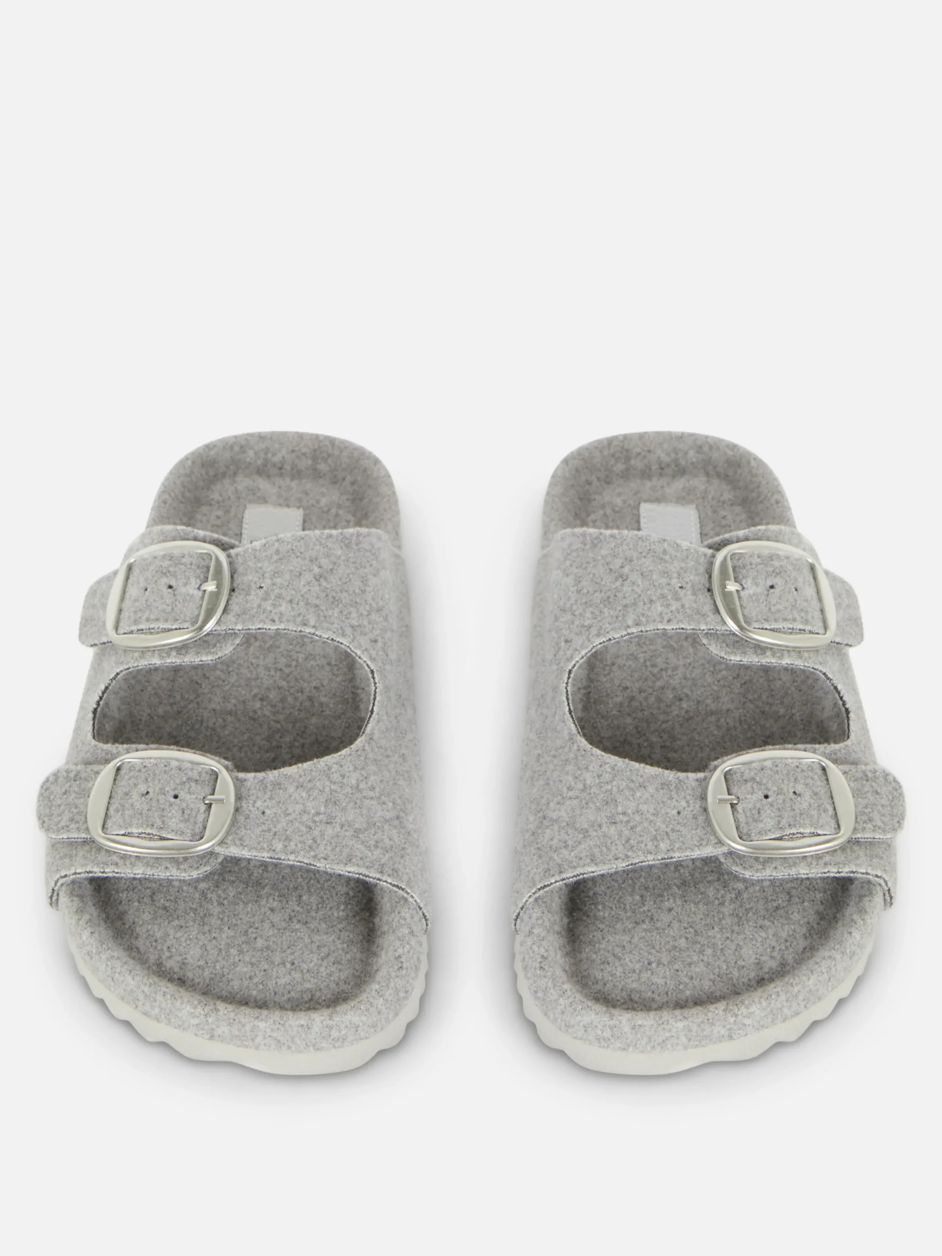 Fußbett-Hausschuhe Aus Filz Mit Zwei Riemen Damen Hausschuhe|Hausschuhe