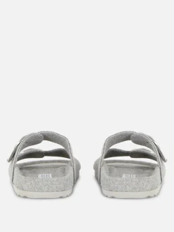 Fußbett-Hausschuhe Aus Filz Mit Zwei Riemen Damen Hausschuhe|Hausschuhe