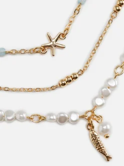 Clearance Fußkettchen Mit Meeresmotiv, 3er-Pack Damen Schmuck