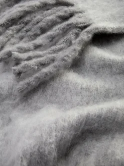 Outlet Gebürsteter Schal Mit Quasten Damen Mützen, Handschuhe Und Schals