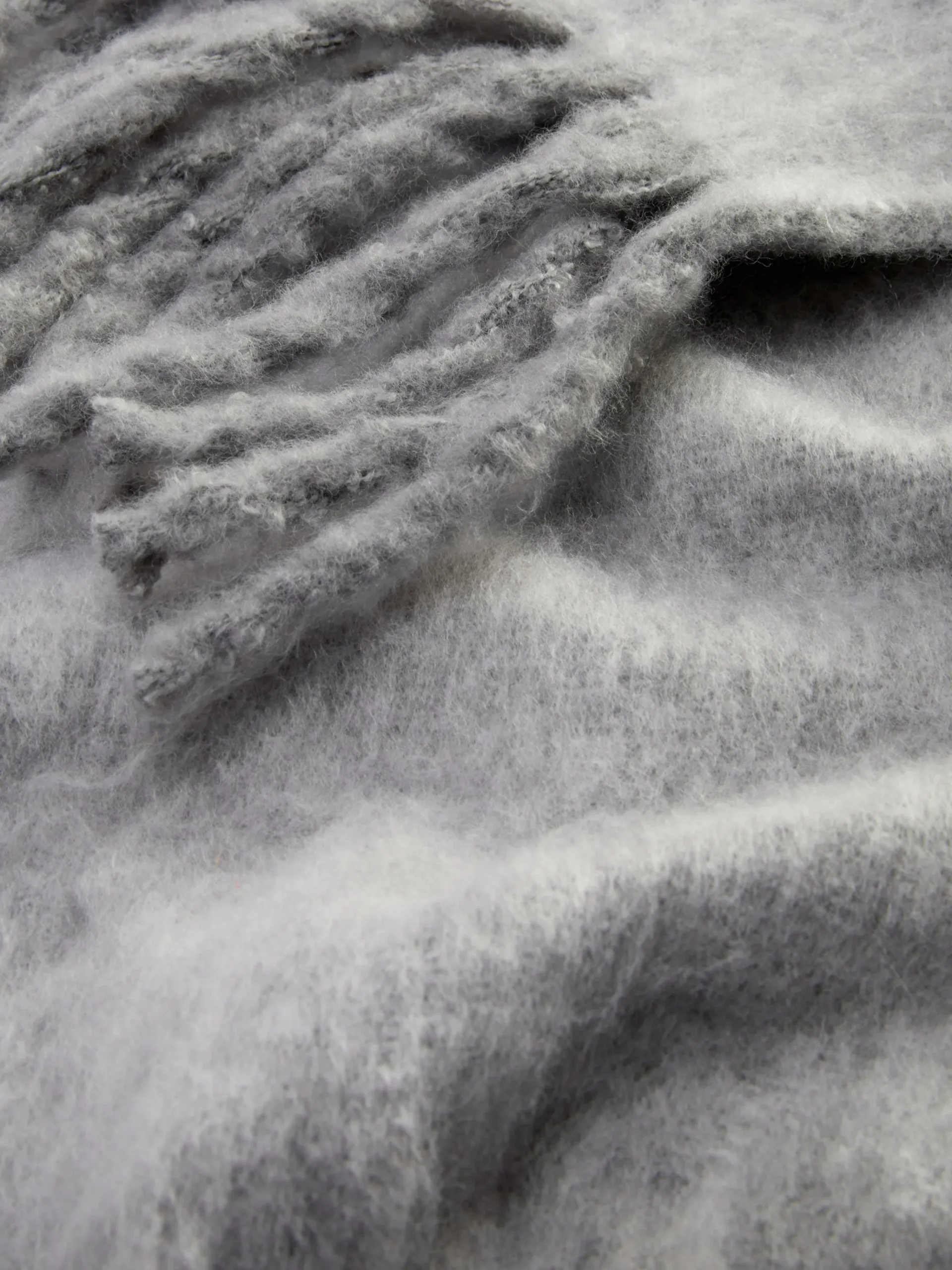 Outlet Gebürsteter Schal Mit Quasten Damen Mützen, Handschuhe Und Schals