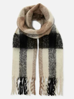 Gebürsteter Schal Mit Quasten Damen Mützen, Handschuhe Und Schals