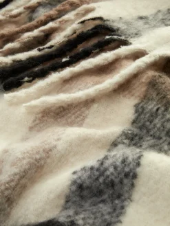 Gebürsteter Schal Mit Quasten Damen Mützen, Handschuhe Und Schals