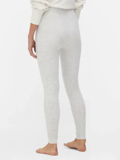 Outlet Gefütterte, Melierte Leggings Aus Samt Damen Strumpfhosen|Hosen Und Leggings