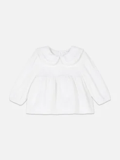 Online Gekräuselte Bluse Mit Kragen Tops Und T-Shirts